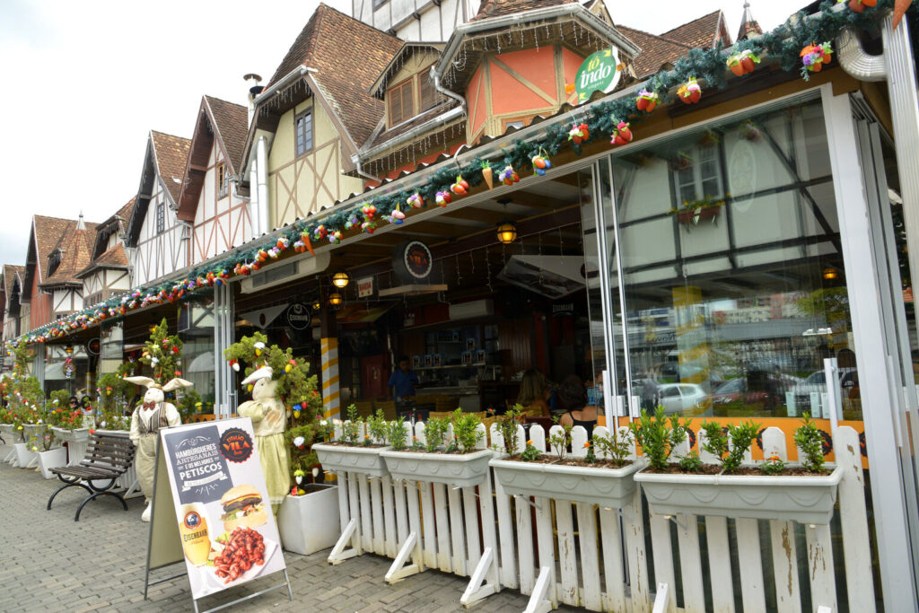 Parque Vila Germânica decorado para o Magia de Natal em Blumenau.